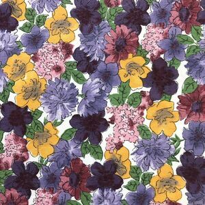 1yd 24" Joan Kessler Concord Fabrics Purple Yellow Floral Home Decor 60” Wide